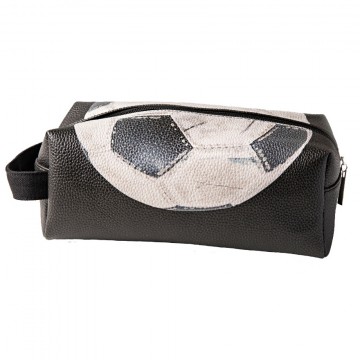 Toiletry Bag | Vintage Soccer Ball | Black